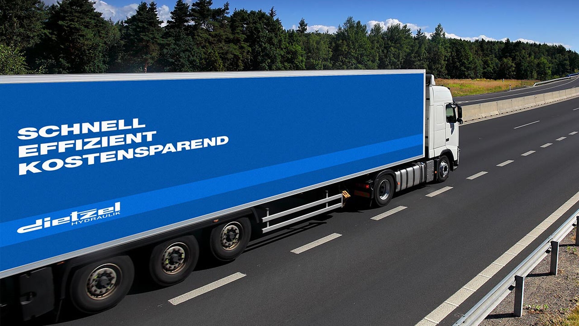 Dietzel Hydraulik LKW auf Landstraße