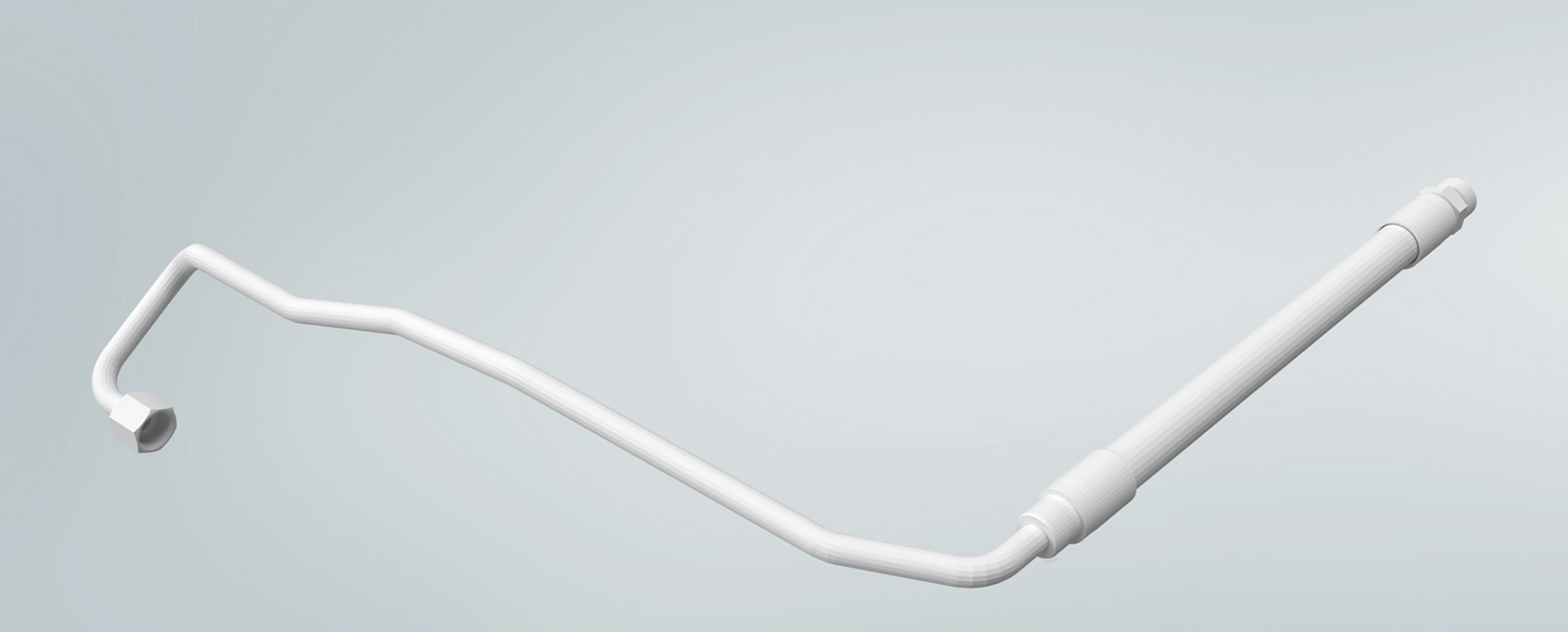 Hydraulikschlauch mit gebogenem Rohr 3D-Modell