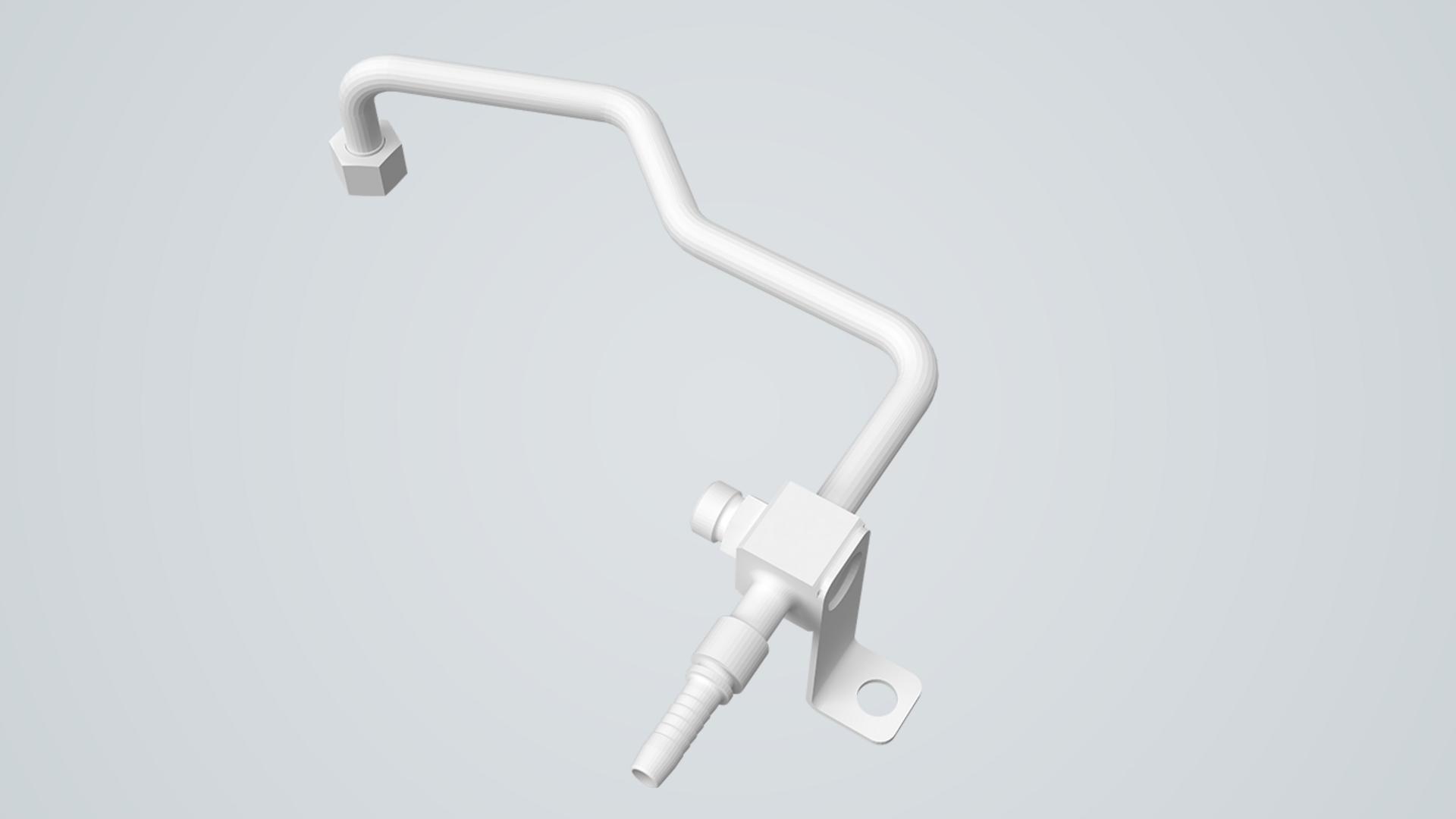 Armatur mit gebogenem Rohr 3D-Modell 