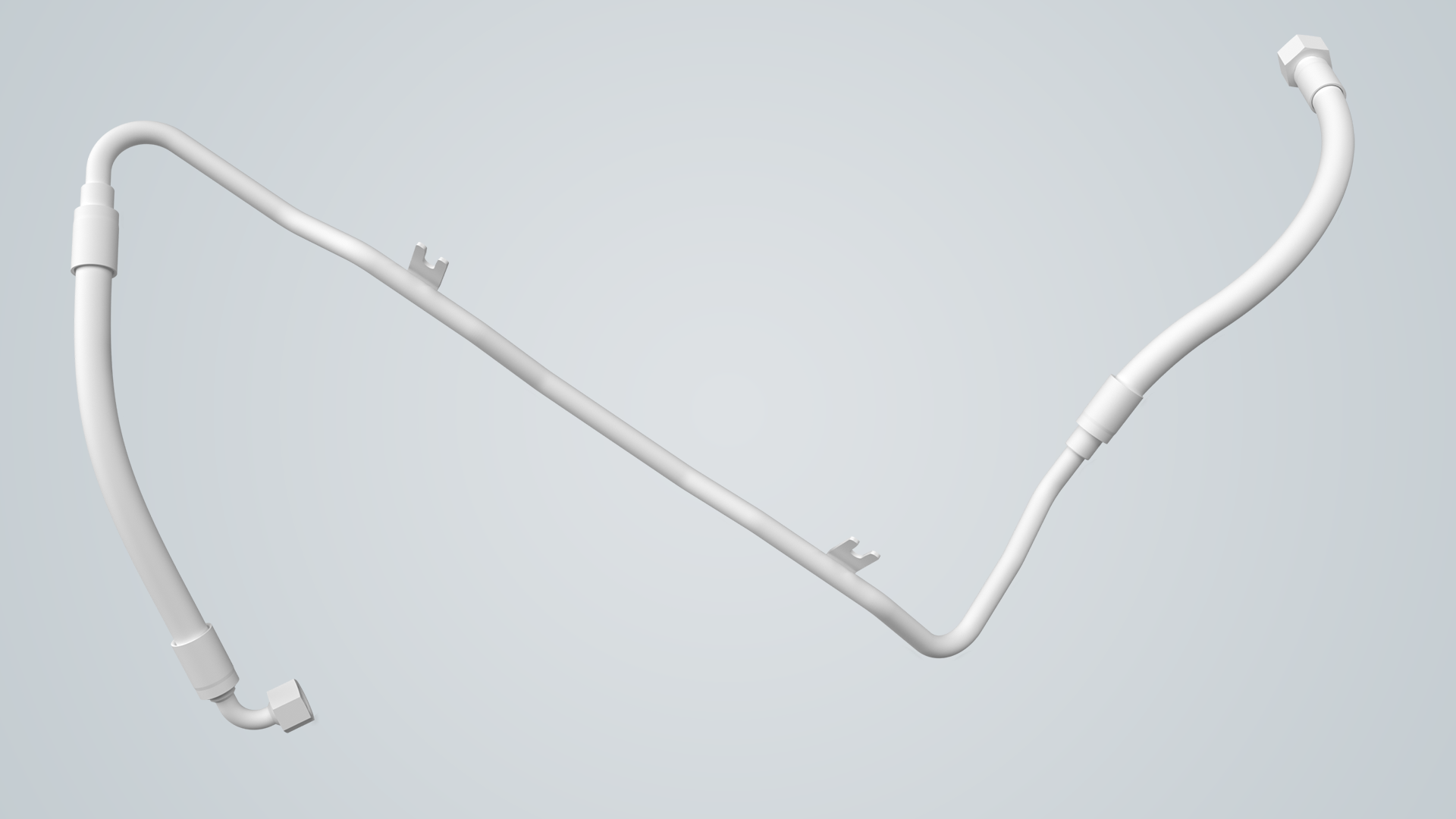 3D-Modell Hydraulikschlauch-Rohrkombination