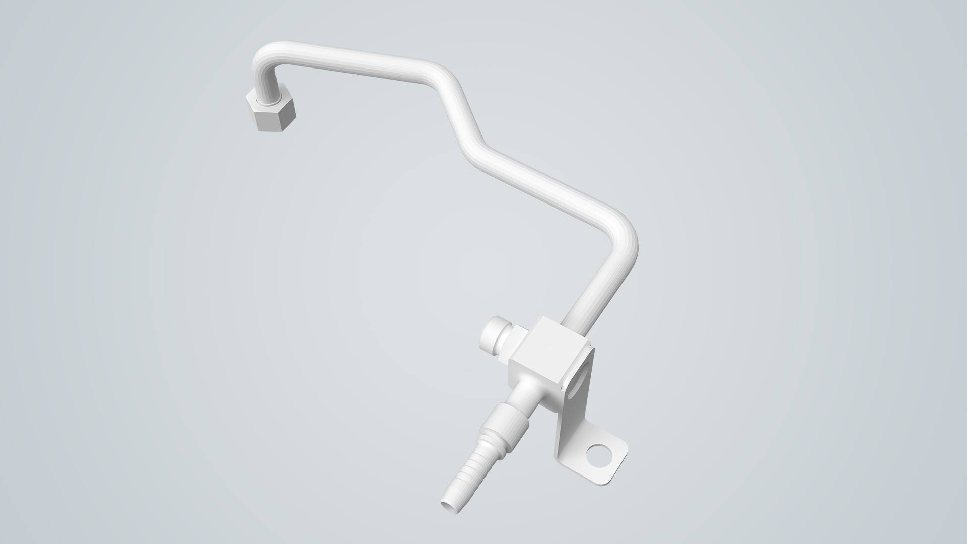 Armatur mit gebogenem Rohr 3D-Modell