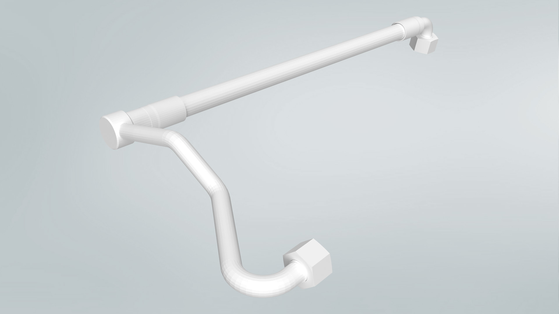 3 dimensional Gebogenes Hydrauliksystem 3D-Modell