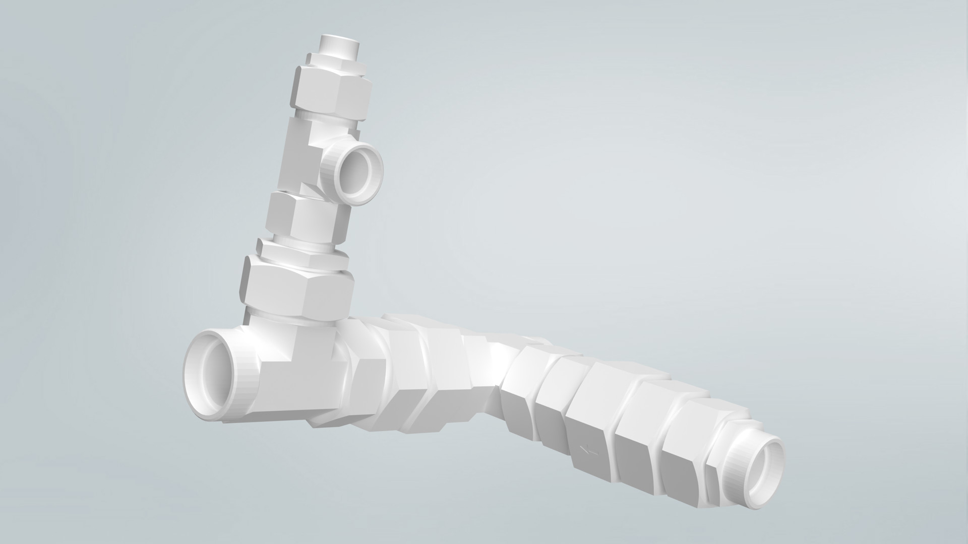 Hydraulikleitungssystem 3D-Modell